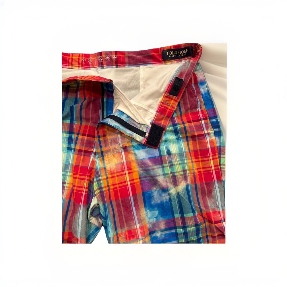 Polo Ralph Lauren Golf Swim Mens 38 Shorts Liner Madras Plaid Preppy Classic - Picture 3 of 13